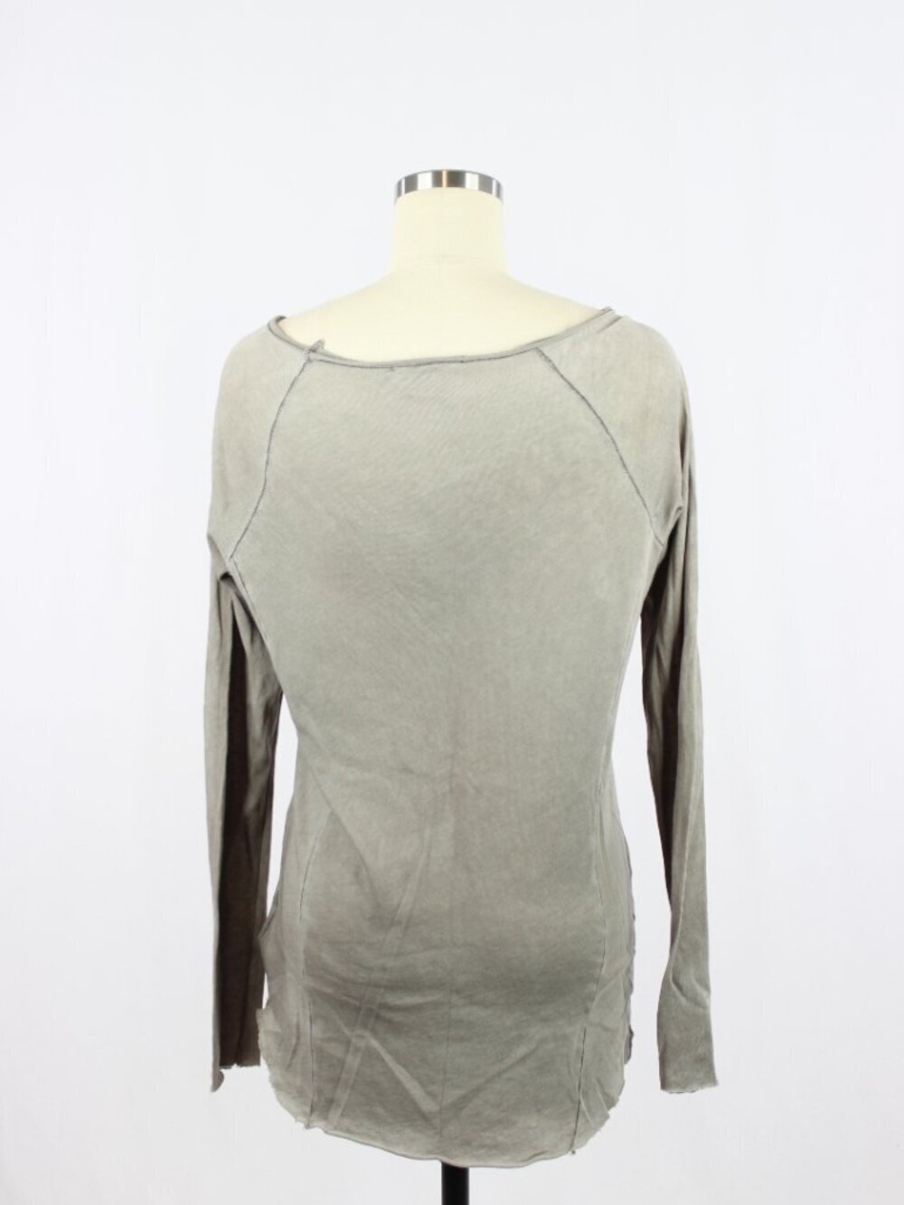 COTTON CITIZEN Vintage Taupe Grey Cotton Scoop Neck Raglan T-Shirt Top, Size S - Picture 3 of 11